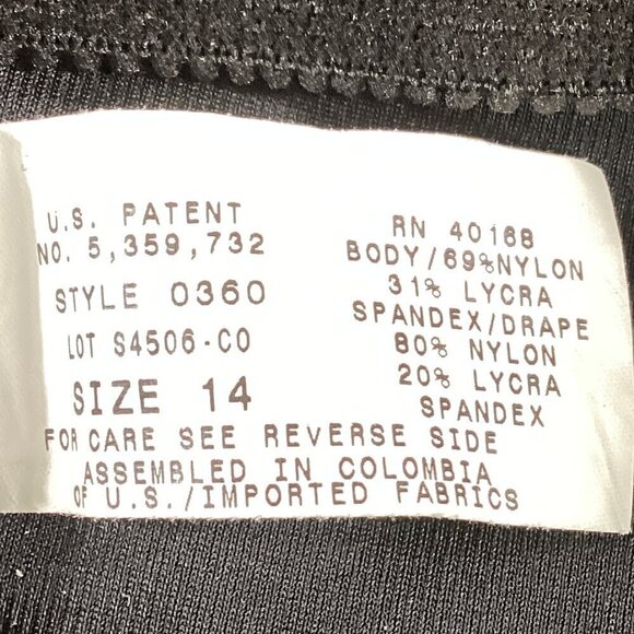 MIRACLESUIT Shaping Halter Neck Underwire Slimming 1-Piece Swimsuit 14 Black 72P - Picture 7 of 8